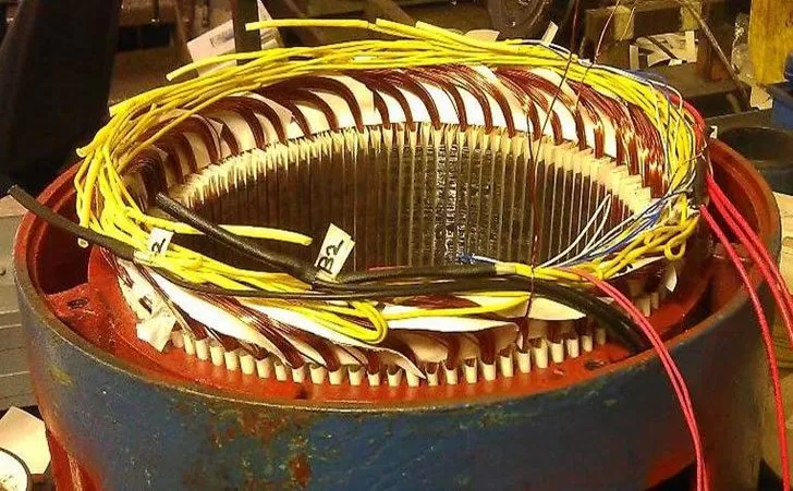 Electric motor rewinding