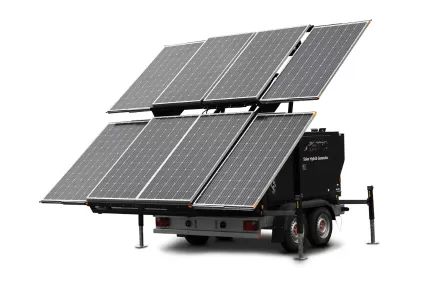 Solar hybrid generator available for hire from Quantum Controls