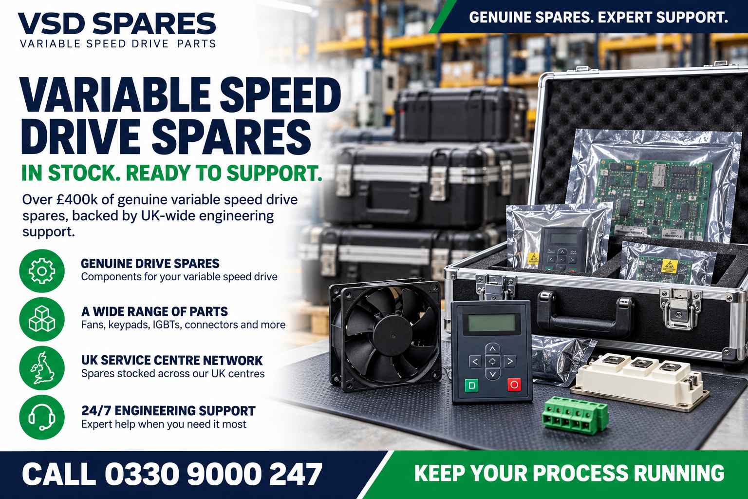 Variable speed drive spares from Quantum Controls